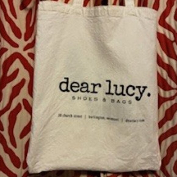 Canvas Tote Bag with High Heel Shoe , by "Dear Lucy" - Picture 2 of 4